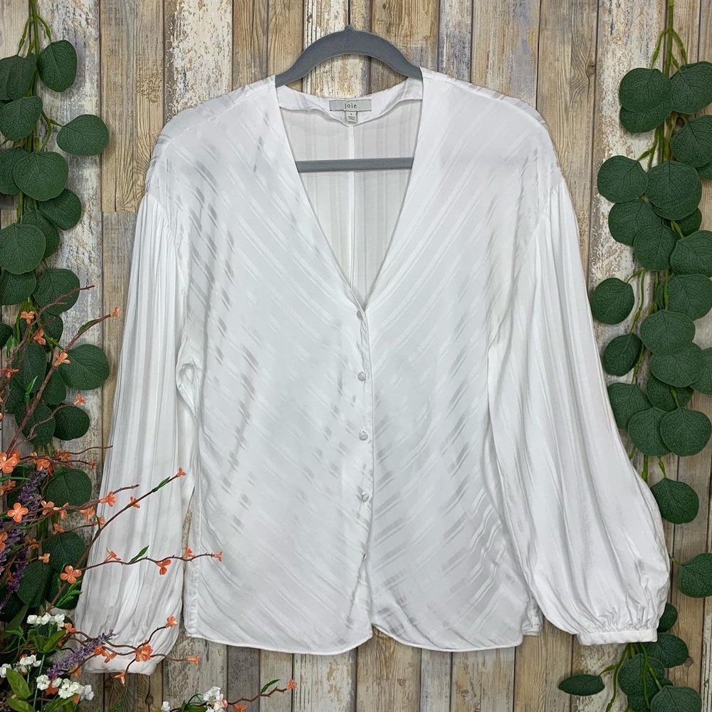 Joie Cadmar Illusion Chevron Stripe Blouse